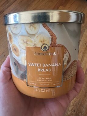 Goose Creek Sweet Banana Bread Scented 3 Wick Candle - BRAND NEW
